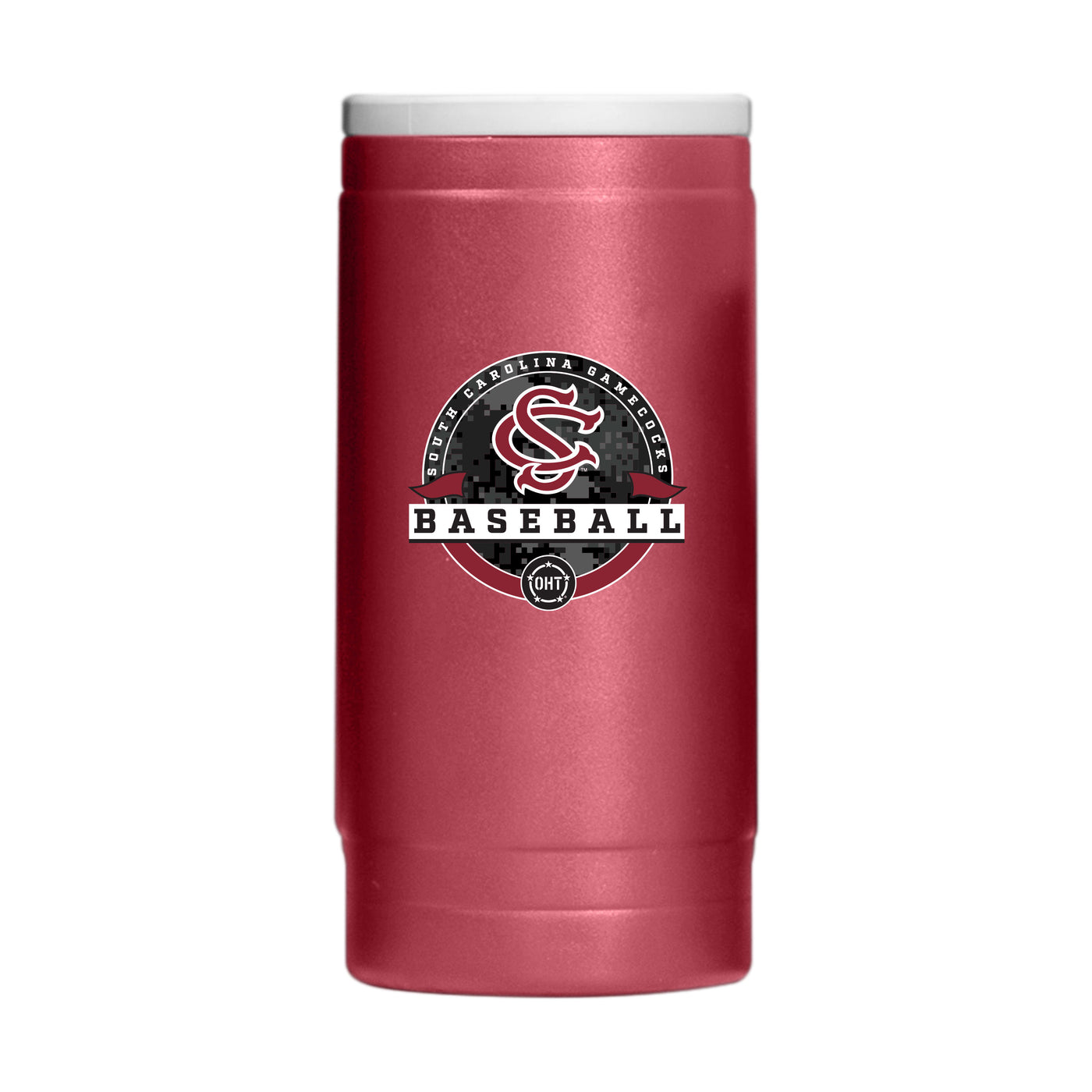 South Carolina/OHT Baseball 12oz Powder Coat Slim Can Coolie
