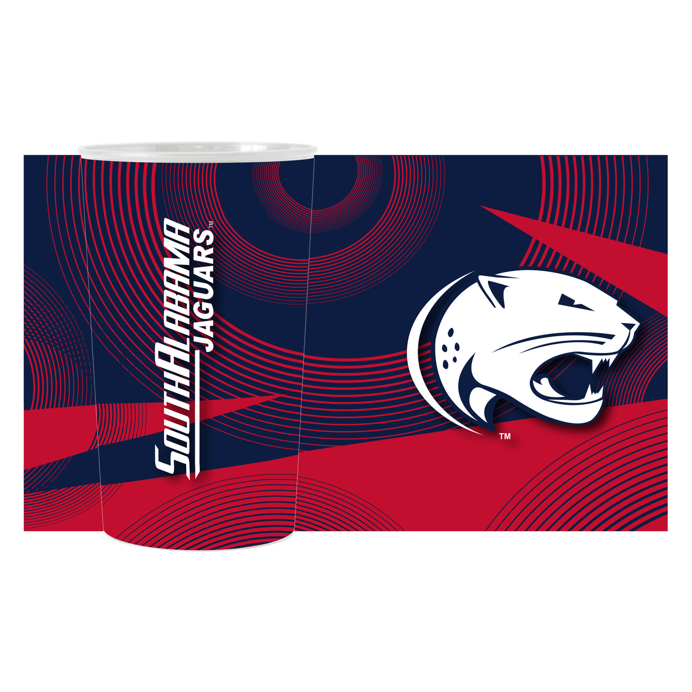 South Alabama Geometric Hardwall Cup 4 Pack