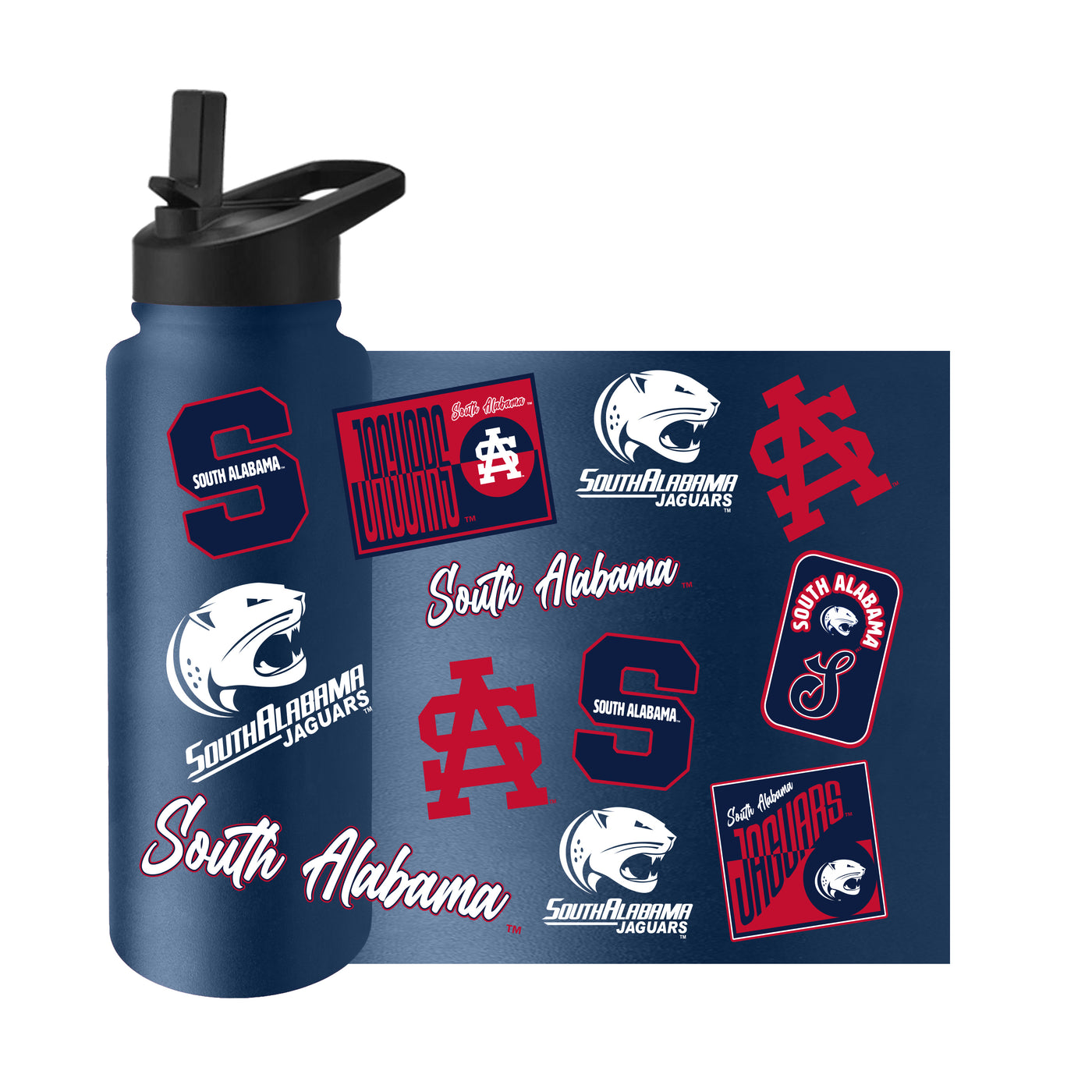 South Alabama 34oz Dreamweave Quencher Bottle