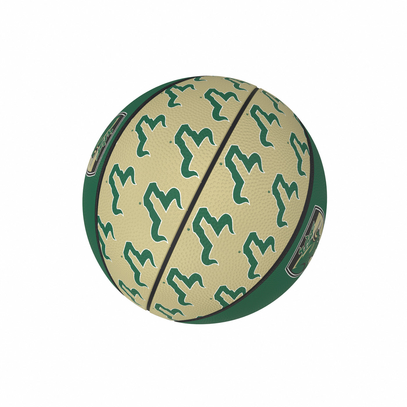 South Florida Repeating Logo Mini-Size Rubber Basketball