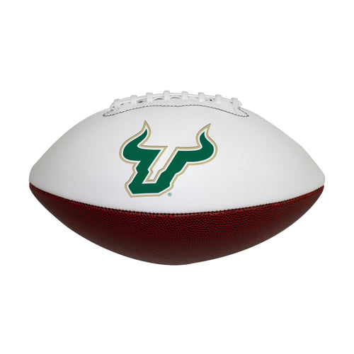 Official South Florida autograph football by Logo Brands, featuring team logo and space for signature on recreation-sized football.