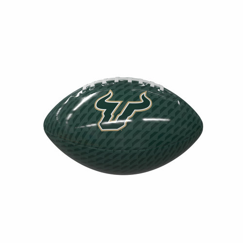 Glossy mini South Florida Carbon Fiber football by Logo Brands, designed for recreation and display.