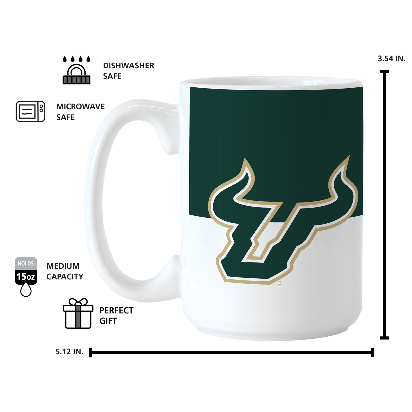 South Florida 15oz Colorblock Sublimated Mug