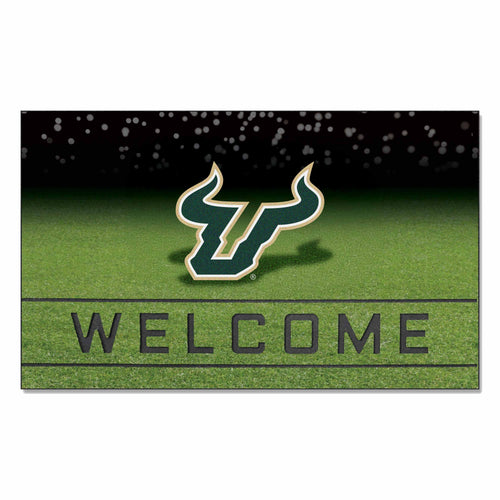 University of South Florida logo rubber door mat with crumb rubber texture, designed for indoor and outdoor use.