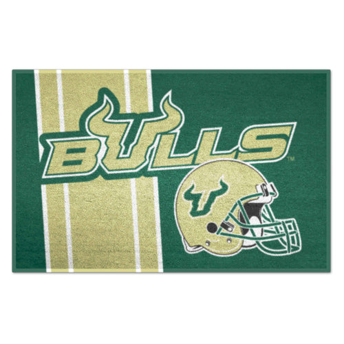 University of South Florida starter mat by Logo Brands, featuring the USF logo and school colors, designed for team uniforms.