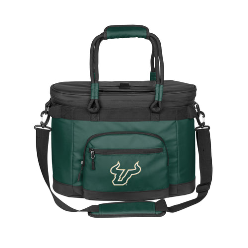 South Florida 35 Can Flex Cooler by Logo Brands, soft-sided cooler with handles and zippered lid for beverages and outdoor use