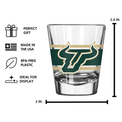 South Florida 2oz Stripe Shot Glass - Logo Brands