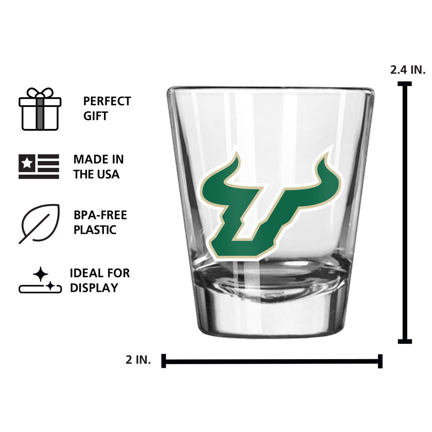 South Florida 2oz Gameday Shot Glass