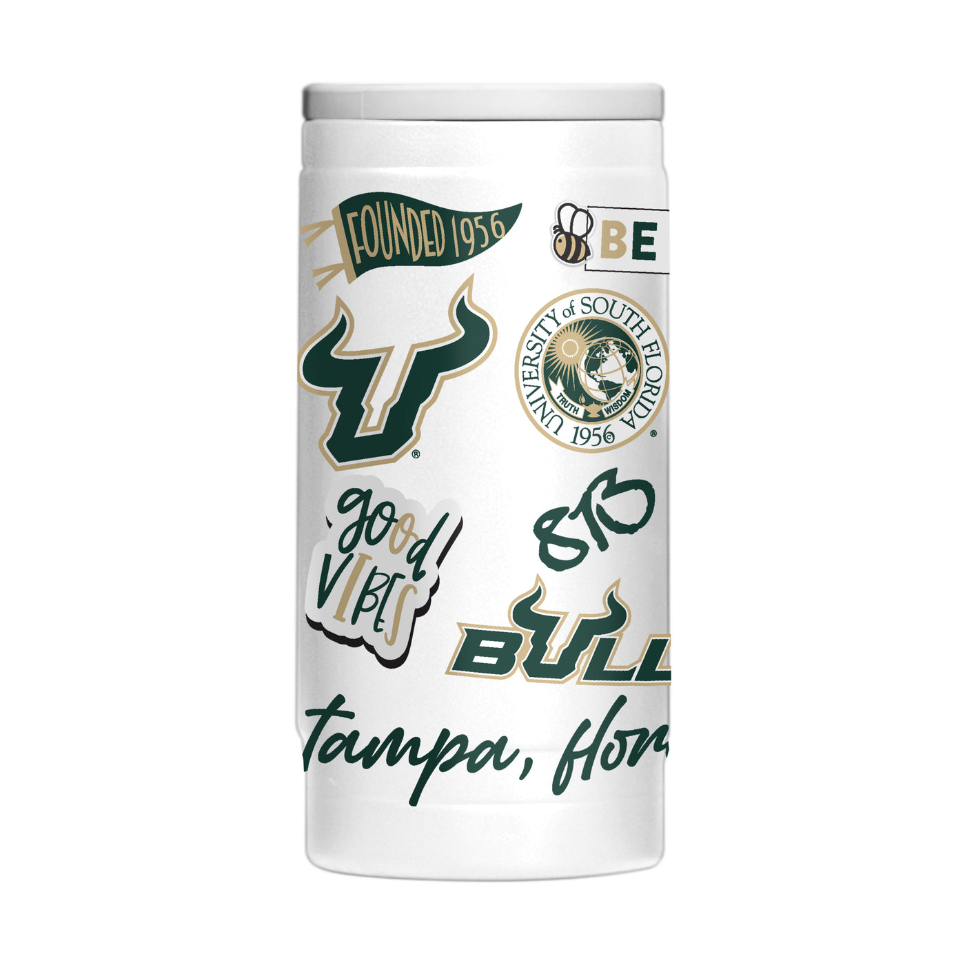 South Florida 12oz Native Powdercoat SlimCan Coolie