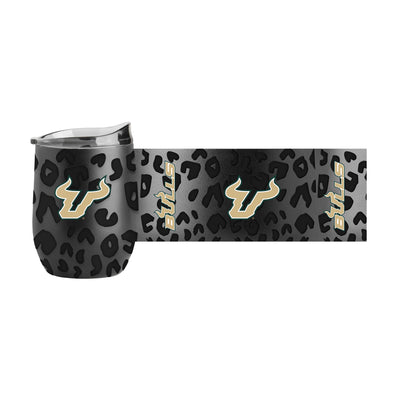 South Florida Leopard 16oz Black Powdercoat Curved Beverage