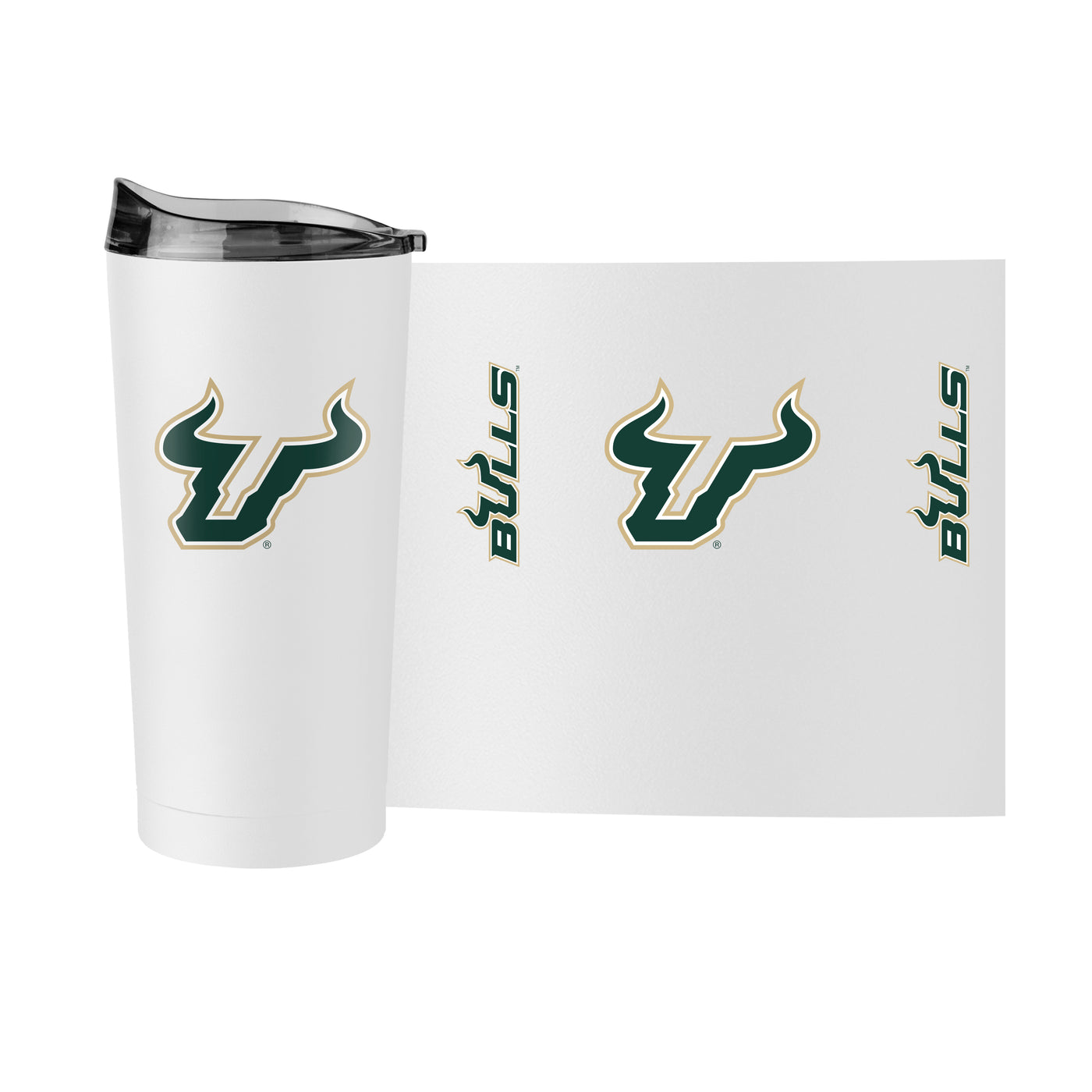 South Florida White 20oz Gameday Powder Coat Tumbler