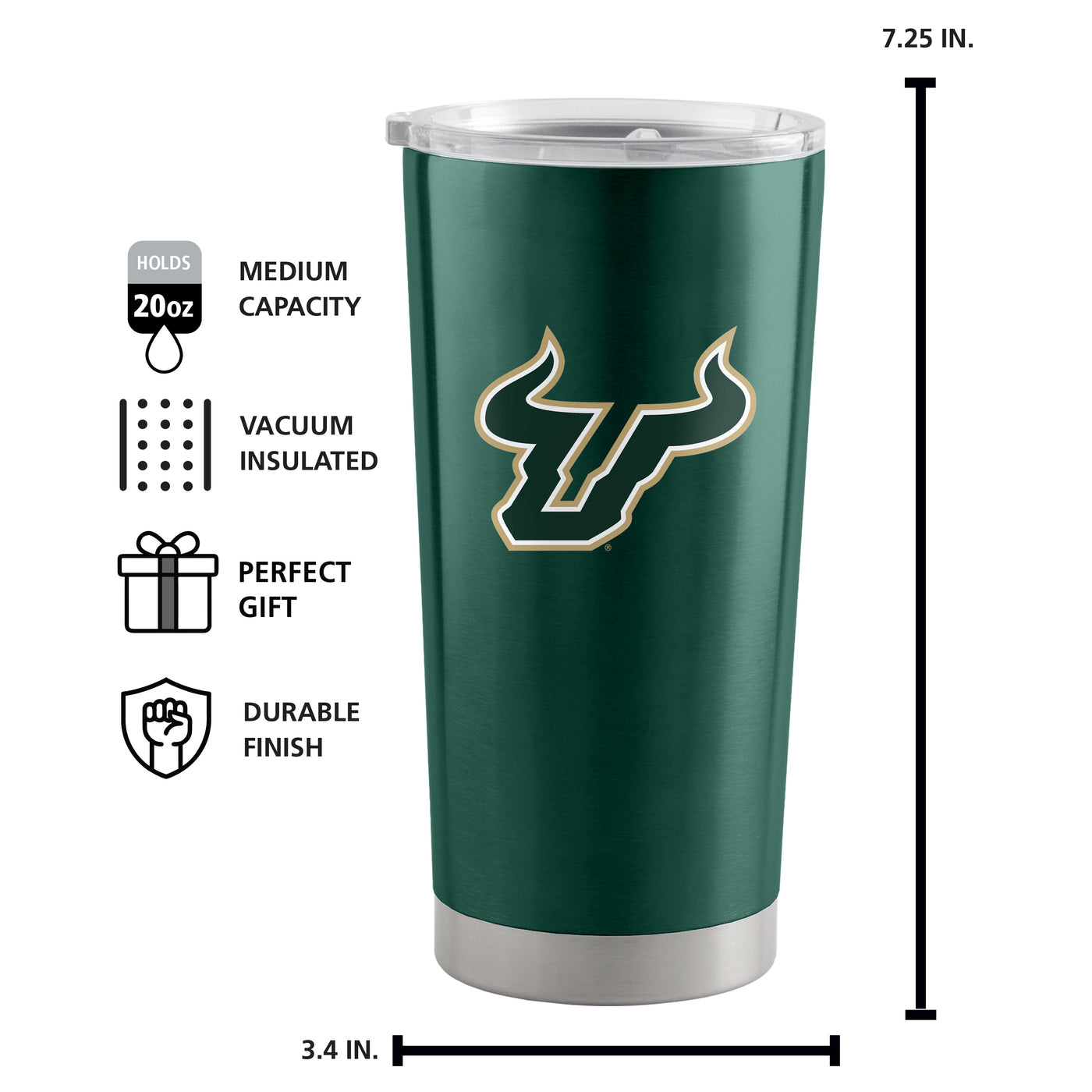 South Florida 20oz Gameday Stainless Tumbler