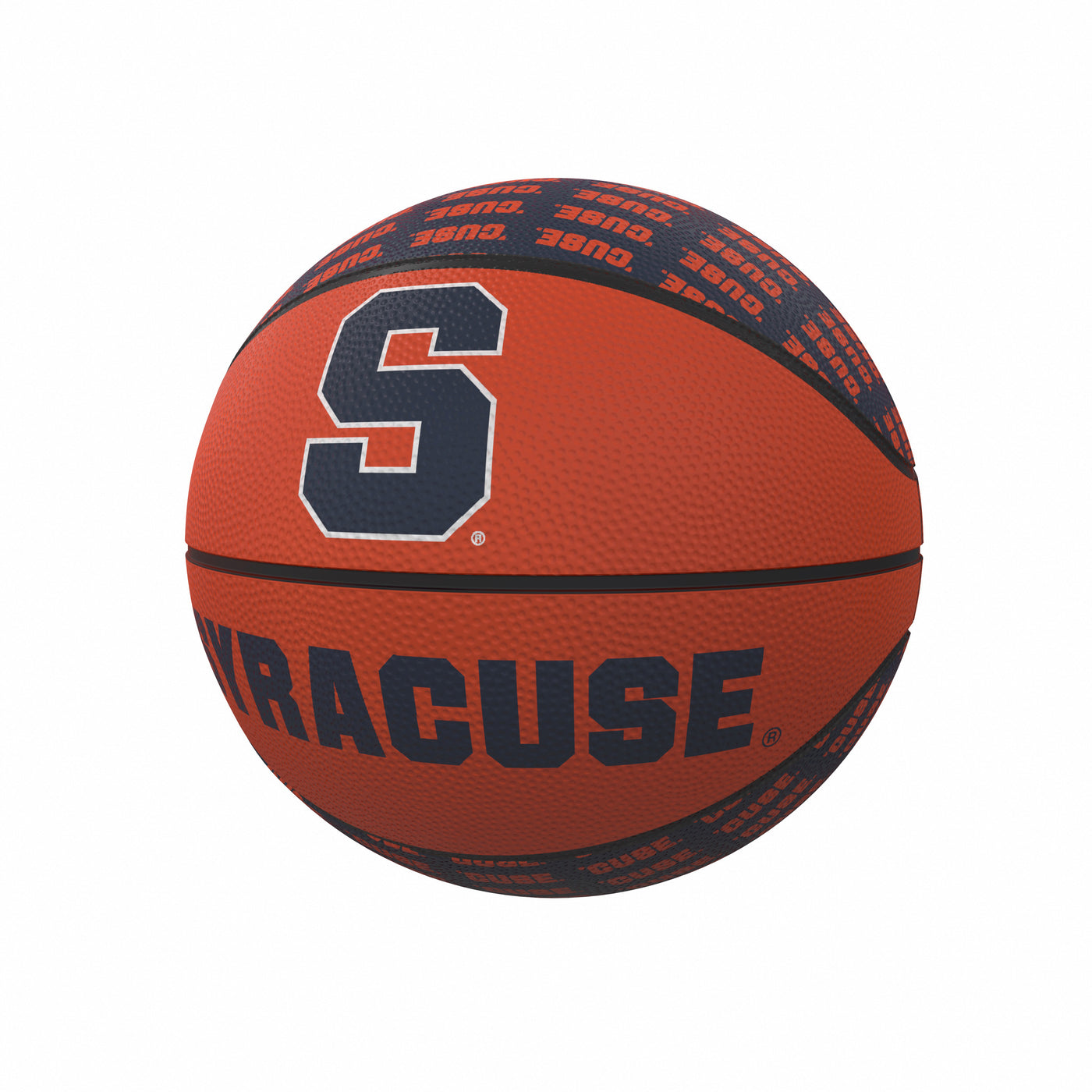 Syracuse Repeating Logo Mini-Size Rubber Basketball