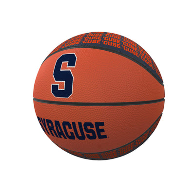 Syracuse Repeating Logo Mini-Size Rubber Basketball - Logo Brands