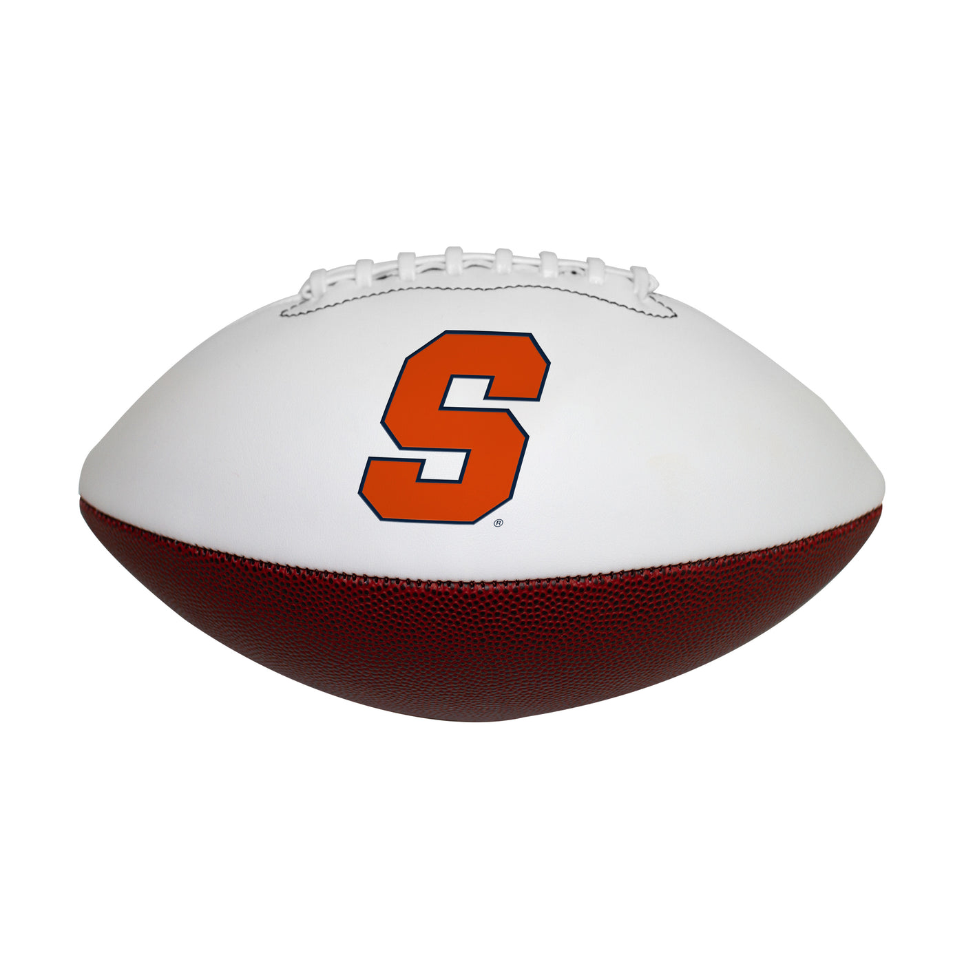 Syracuse University Composite Brown Full Size Autograph Football f/ Primary Logo