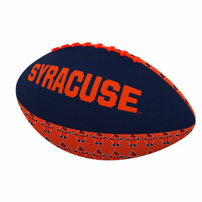 Syracuse Repeating Mini-Size Rubber Football - Logo Brands