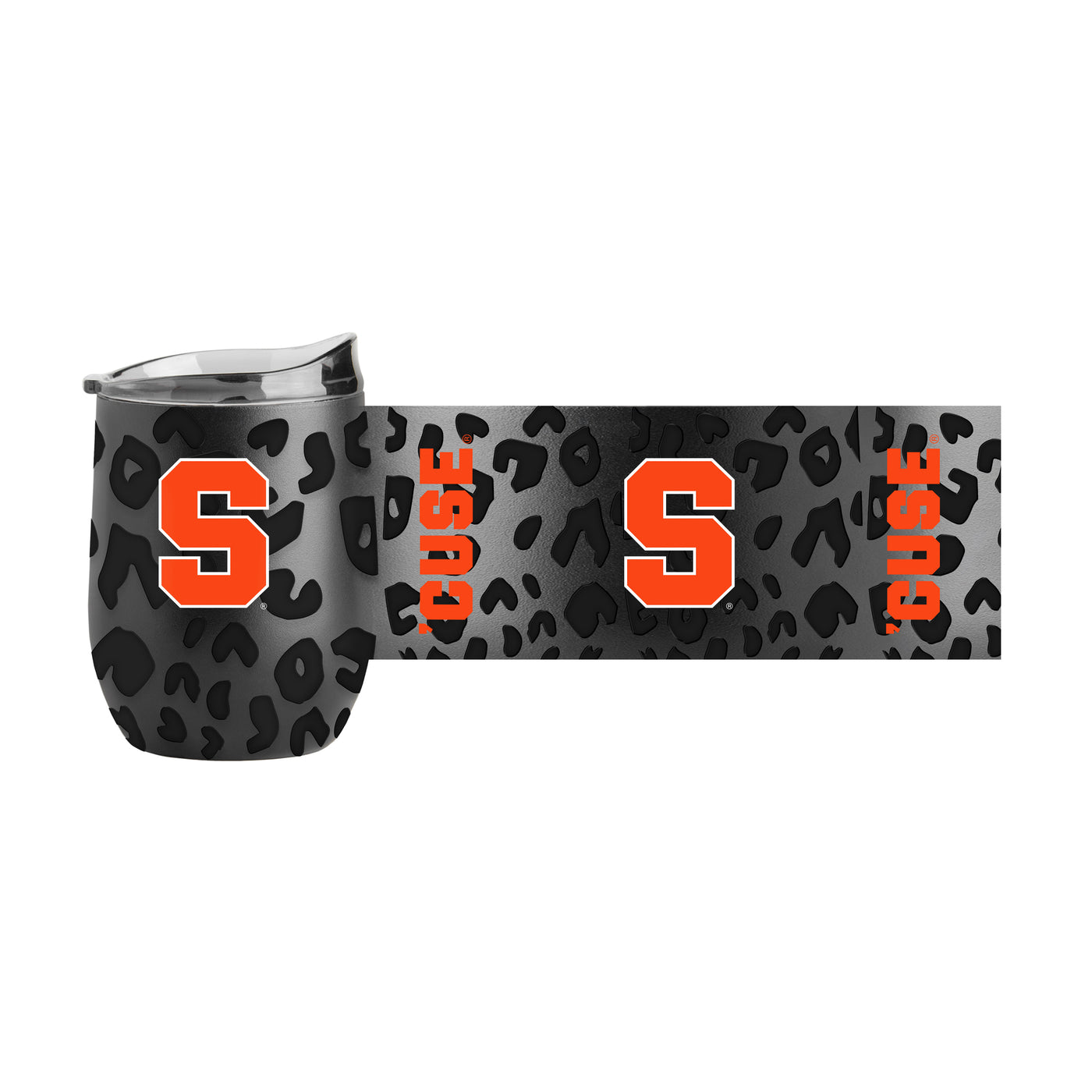 Syracuse Leopard 16oz Black Powdercoat Curved Beverage