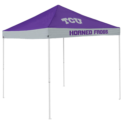 TCU Economy Canopy shelter by Logo Brands, lightweight outdoor shelter with sturdy frame and fabric cover for shade and protection.