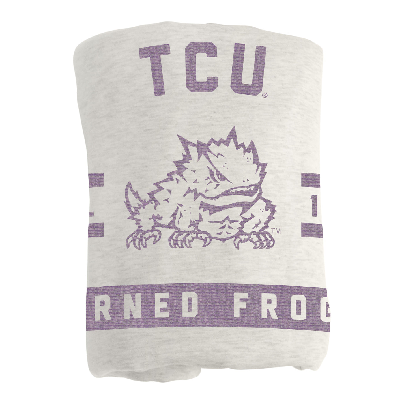 TCU Oatmeal Sweatshirt Blanket