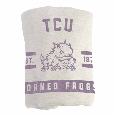 TCU Oatmeal Sweatshirt Blanket - Logo Brands