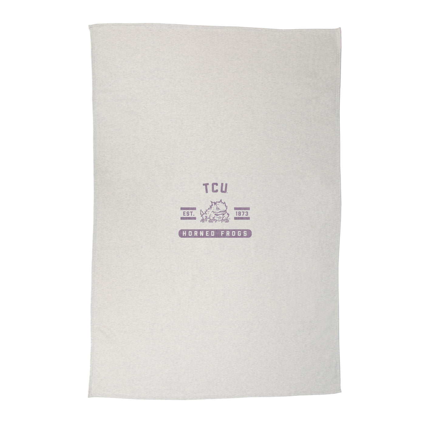 TCU Oatmeal Sweatshirt Blanket