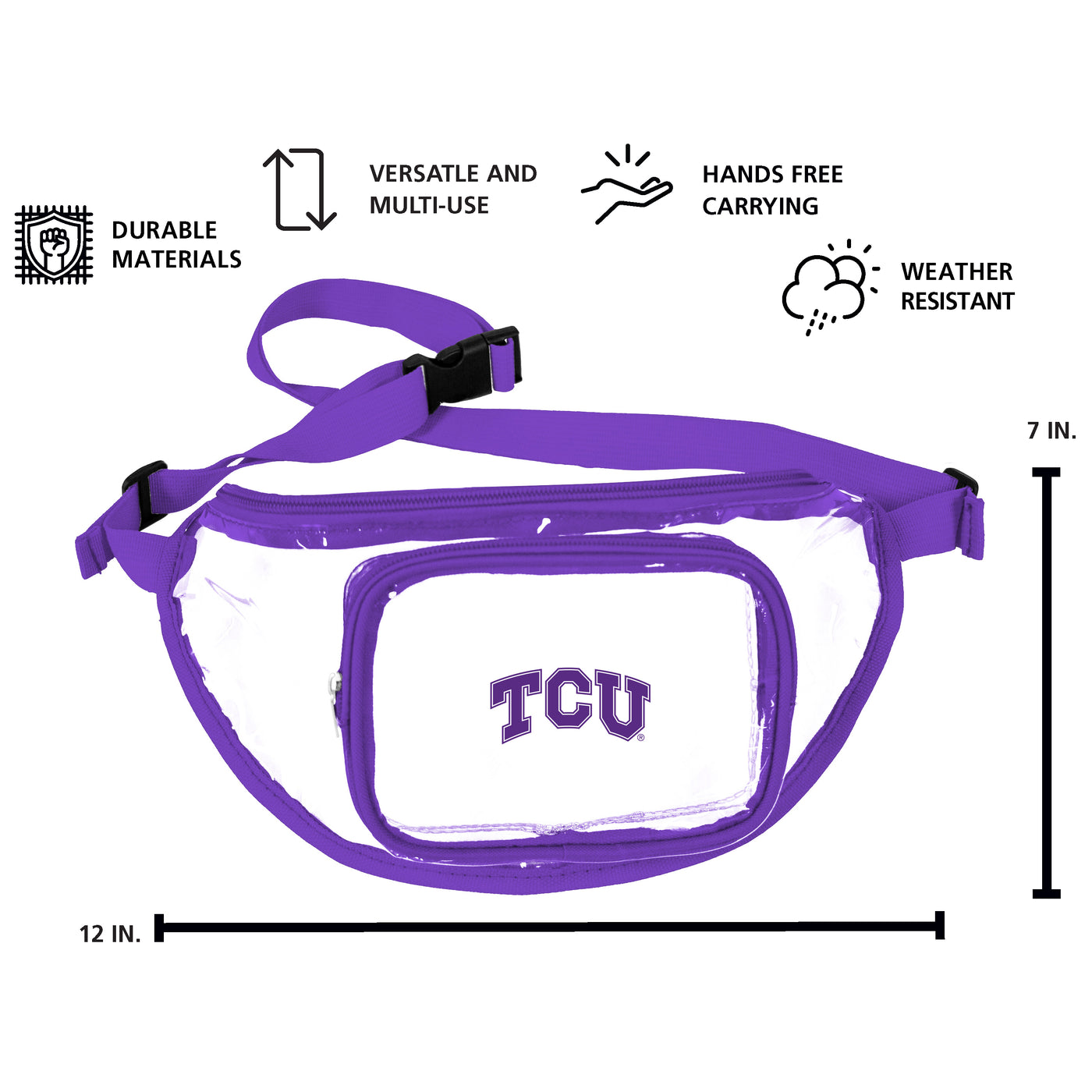 TCU Clear Fanny Pack