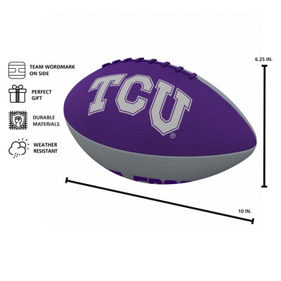 TCU Pinwheel Junior Size Rubber Football