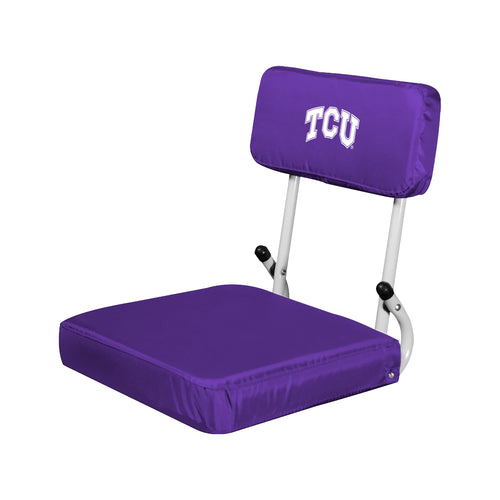 TCU Horned Frogs hard back tailgate cover by Logo Brands, featuring team logo and durable material for vehicle protection