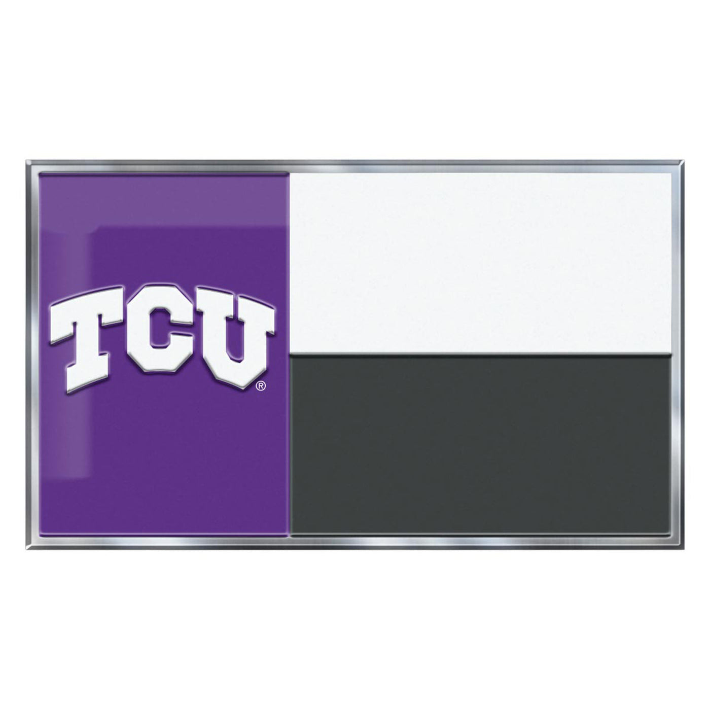 Texas Christian University  Embossed State Flag Emblem