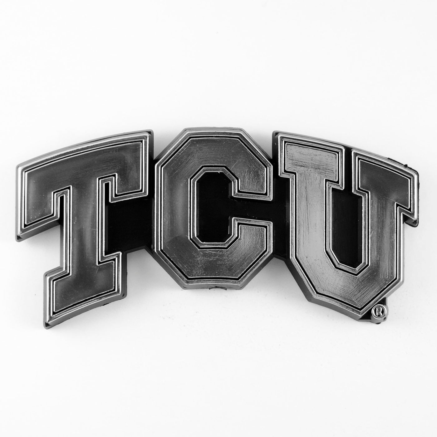 Texas Christian University  Plastic Chrome Emblem