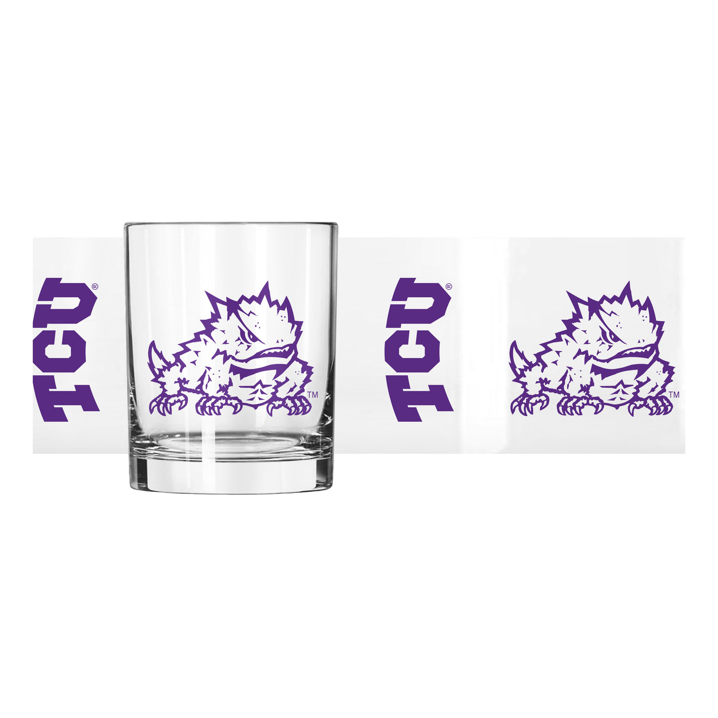 TCU 14oz Gameday Rocks Glass