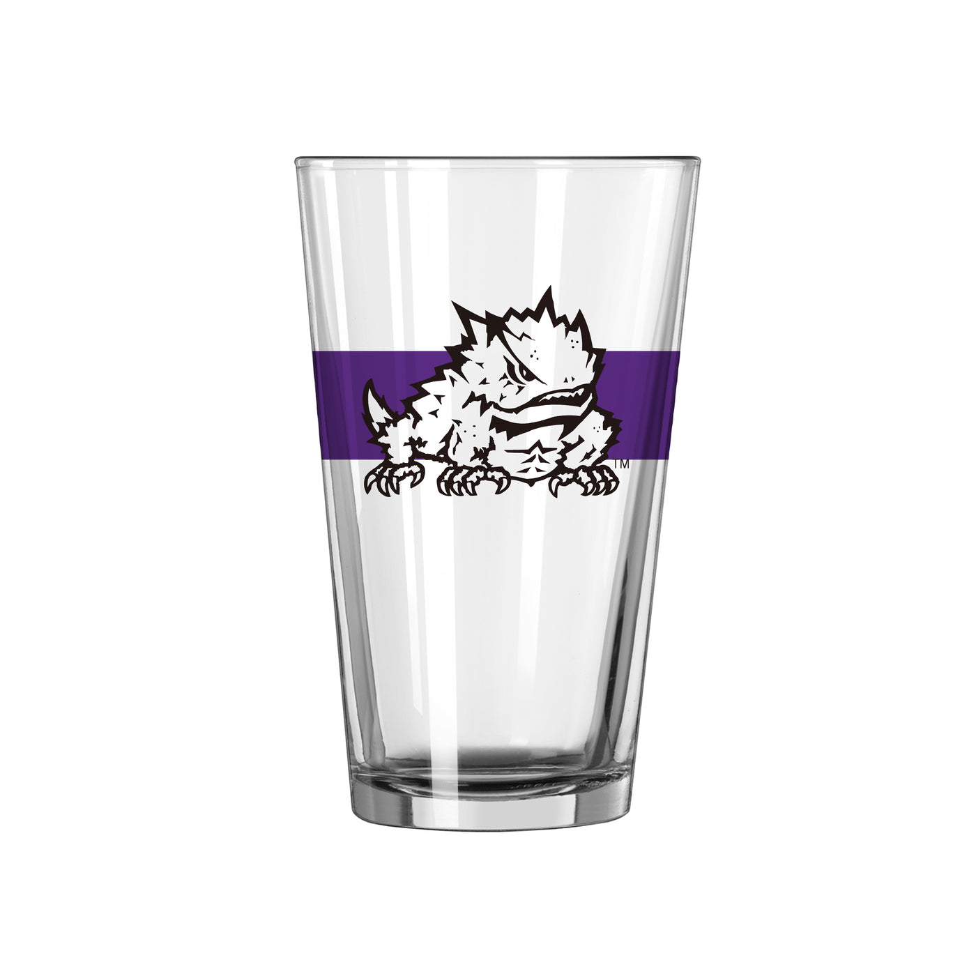 TCU 16oz Stripe Pint Glass