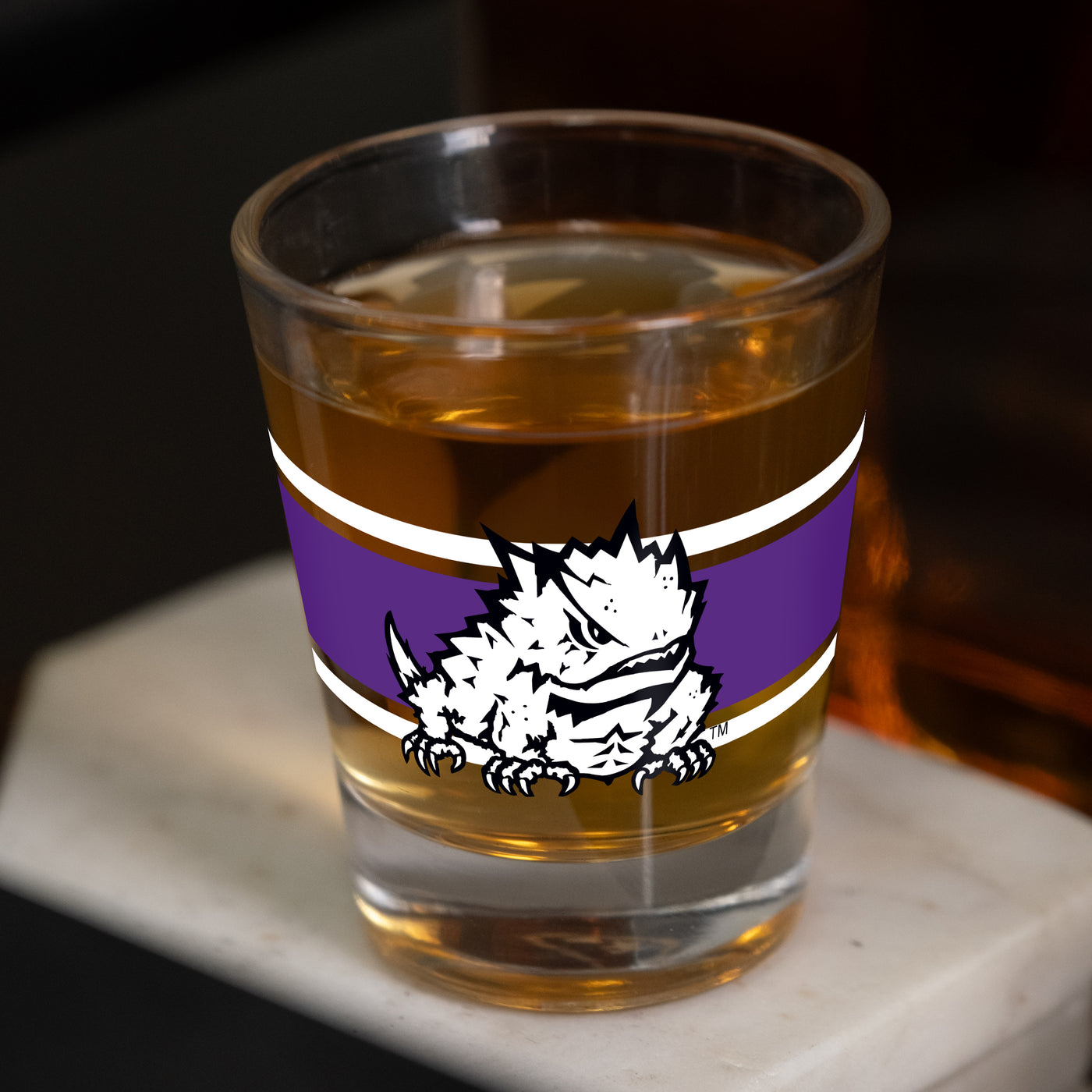 TCU 2oz Stripe Shot Glass