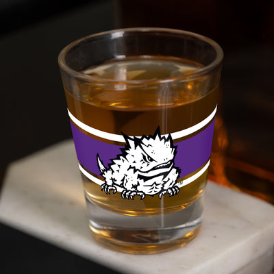 TCU 2oz Stripe Shot Glass