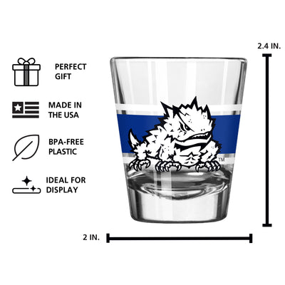 TCU 2oz Stripe Shot Glass