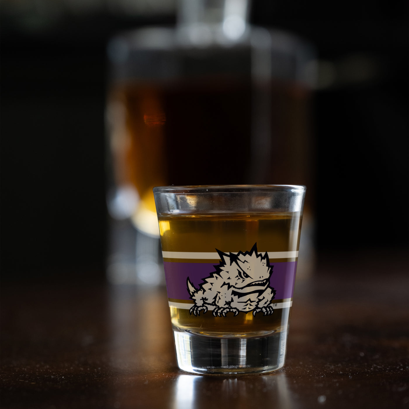TCU 2oz Stripe Shot Glass