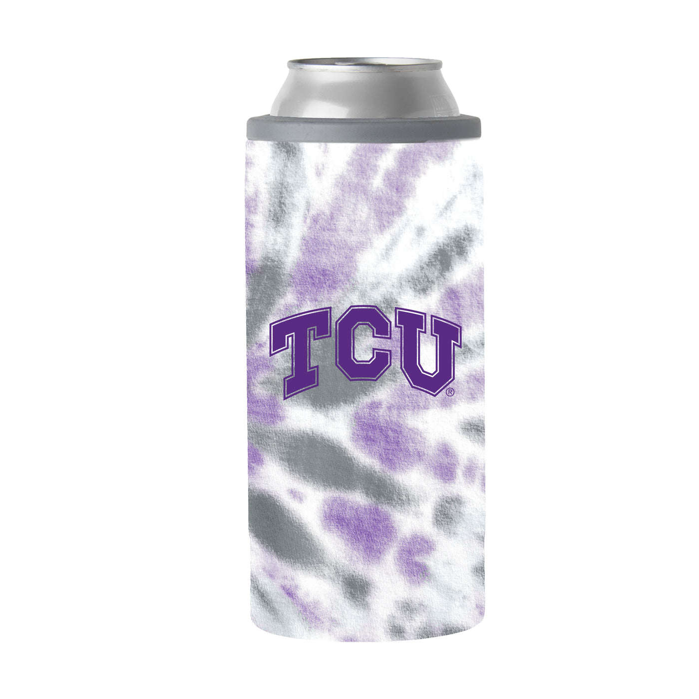 TCU 12oz Tie Dye Slim Can Coolie
