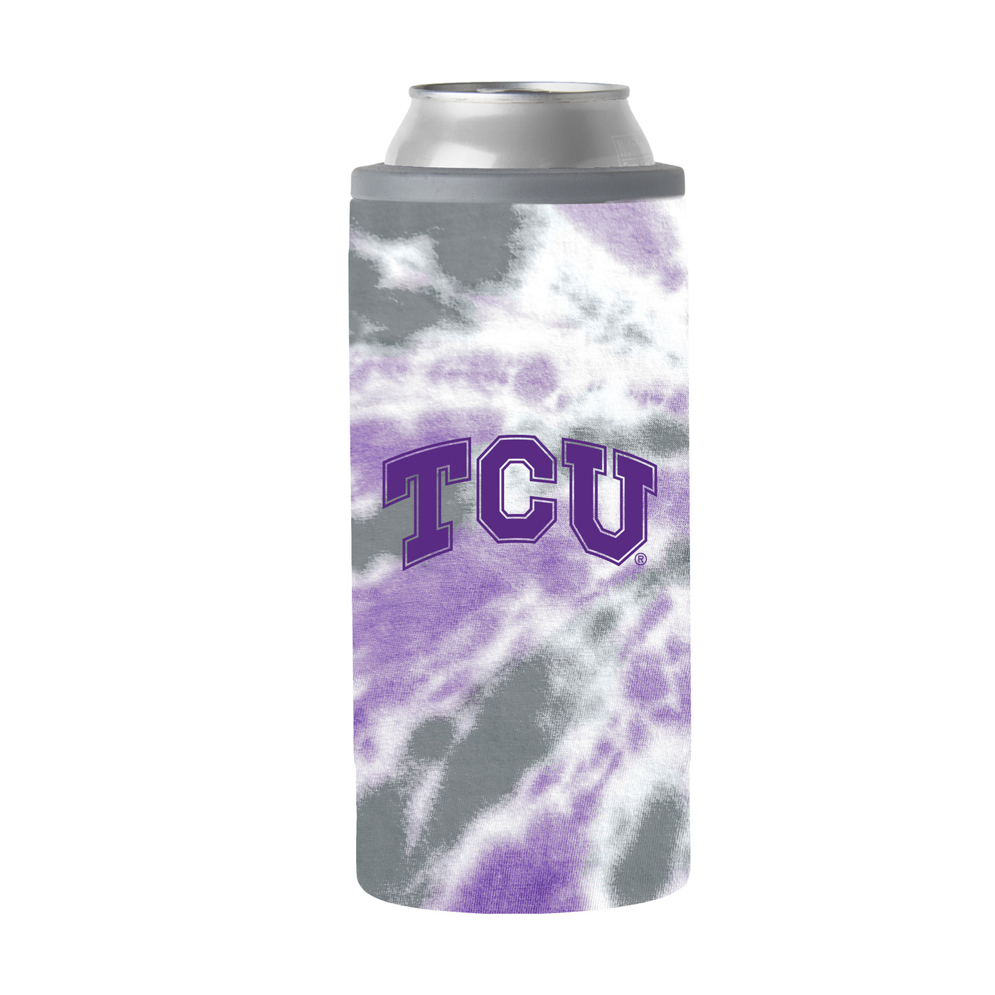 TCU 12oz Tie Dye Slim Can Coolie
