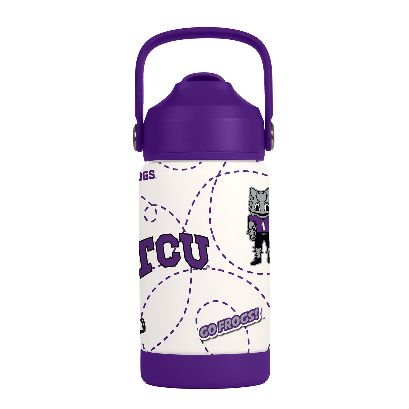 TCU 12oz Mascot SS Kids Bottle