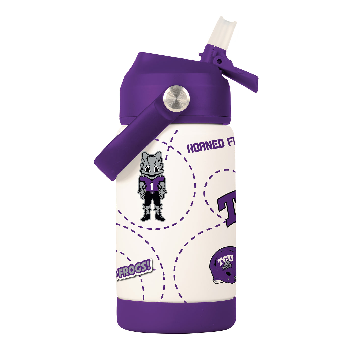 TCU 12oz Mascot SS Kids Bottle