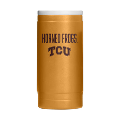 TCU 12oz Huddle Powder Coat Slim Can Coolie - Logo Brands