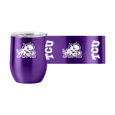 TCU 16oz Gameday Stainless Curved Beverage