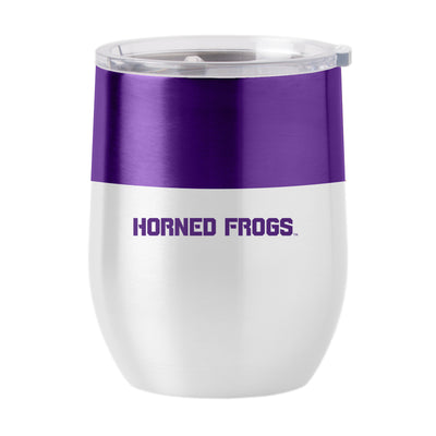 TCU 16oz Colorblock Stainless Curved Beverage