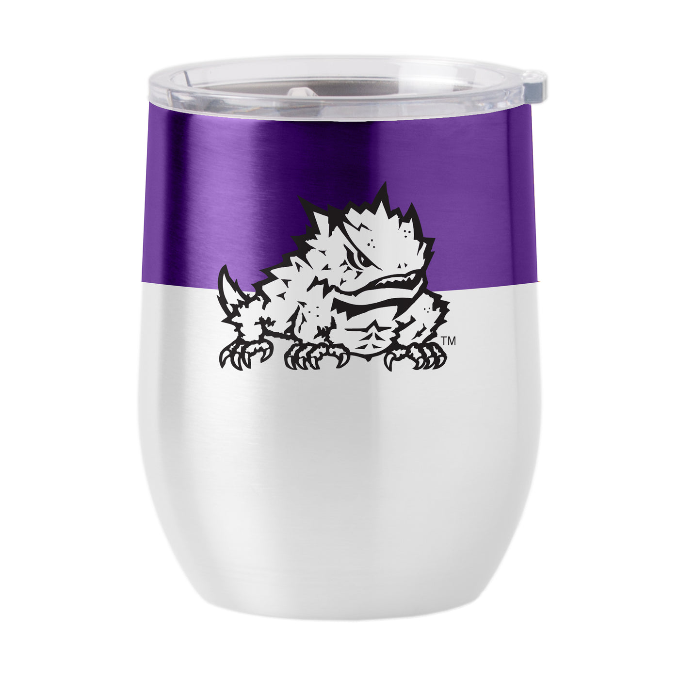 TCU 16oz Colorblock Stainless Curved Beverage