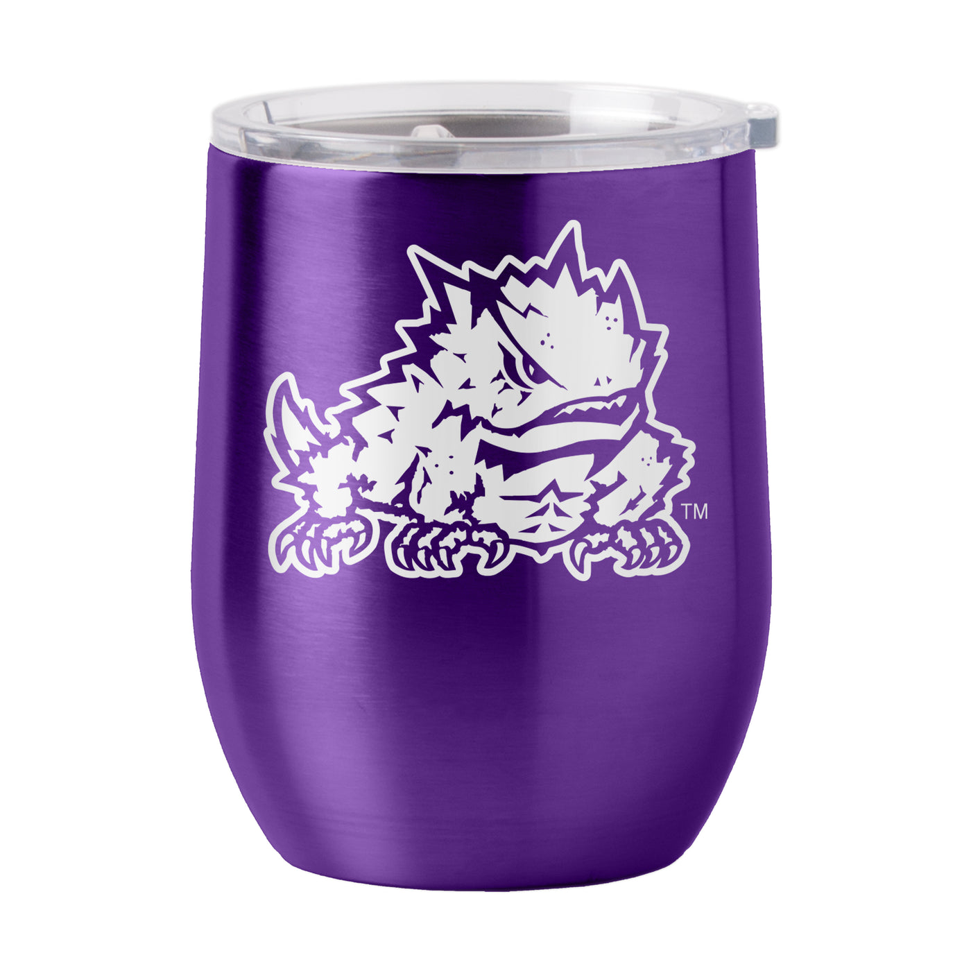 TCU 16oz Gameday Stainless Curved Beverage