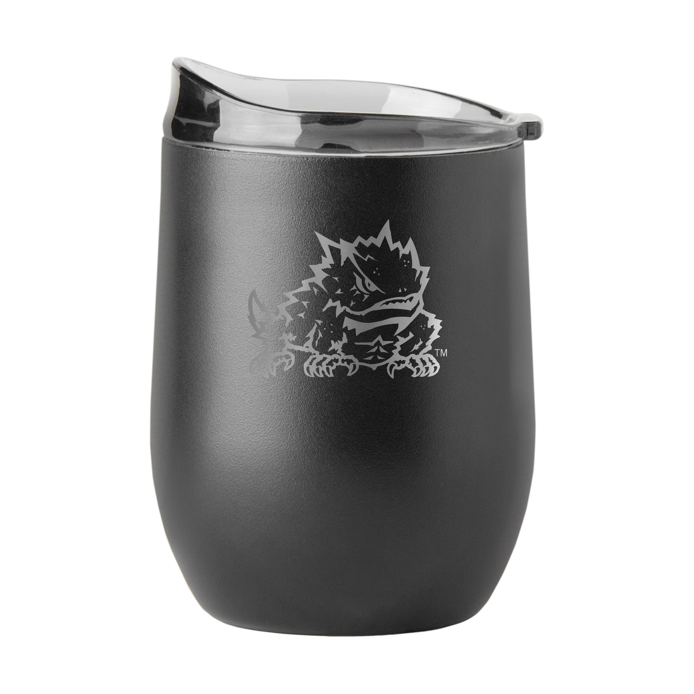 TCU 16oz Gun Metal Powder Coat Curved Beverage