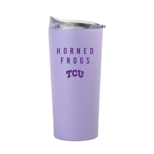 20oz TCU Tonal Lavender Powder Coat Tumbler from Logo Brands, stylish drinkware with lavender finish and durable powder coating.