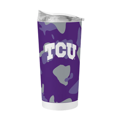 TCU 20oz Camo Powder Coat Tumbler
