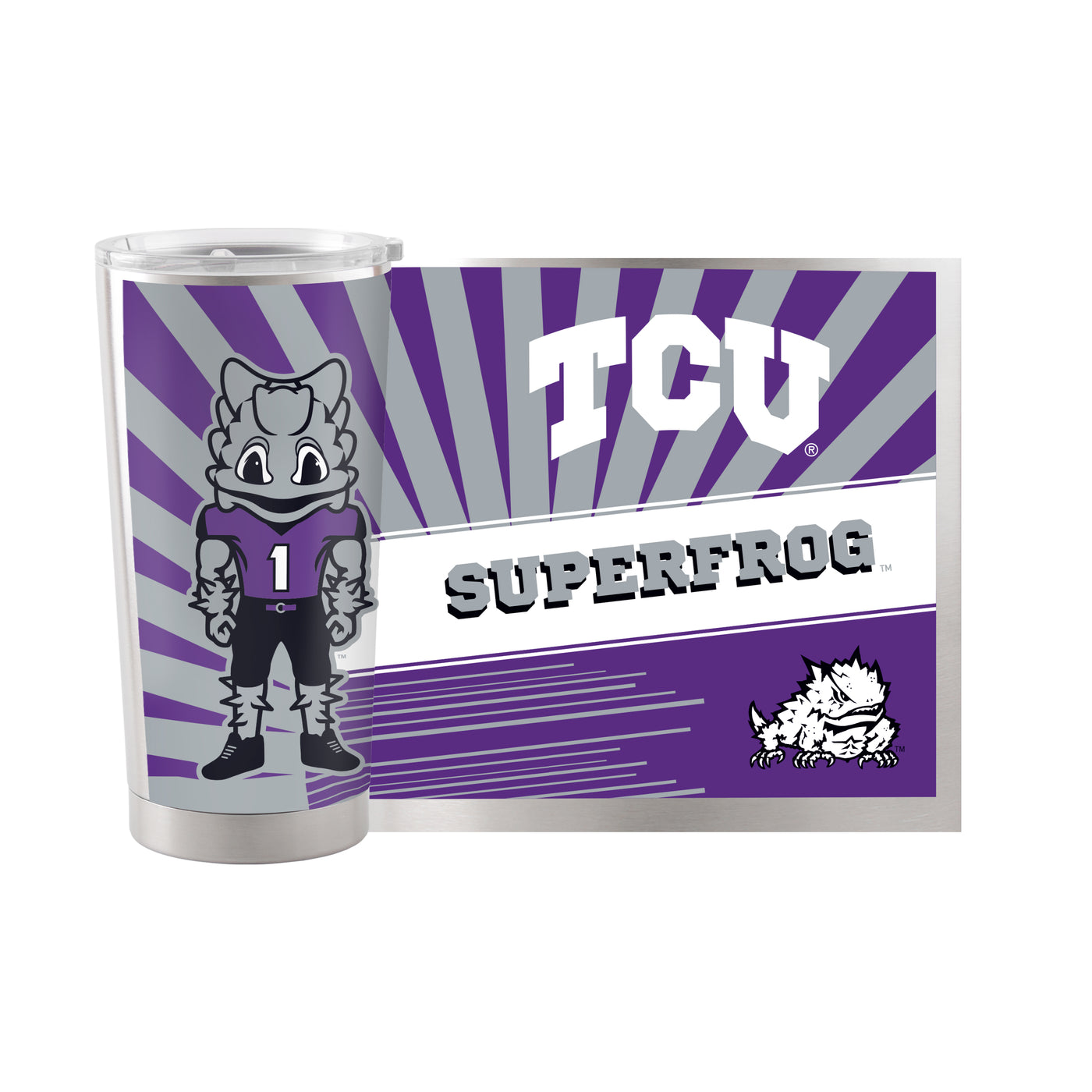 TCU 20oz Mascot Stainless Tumbler