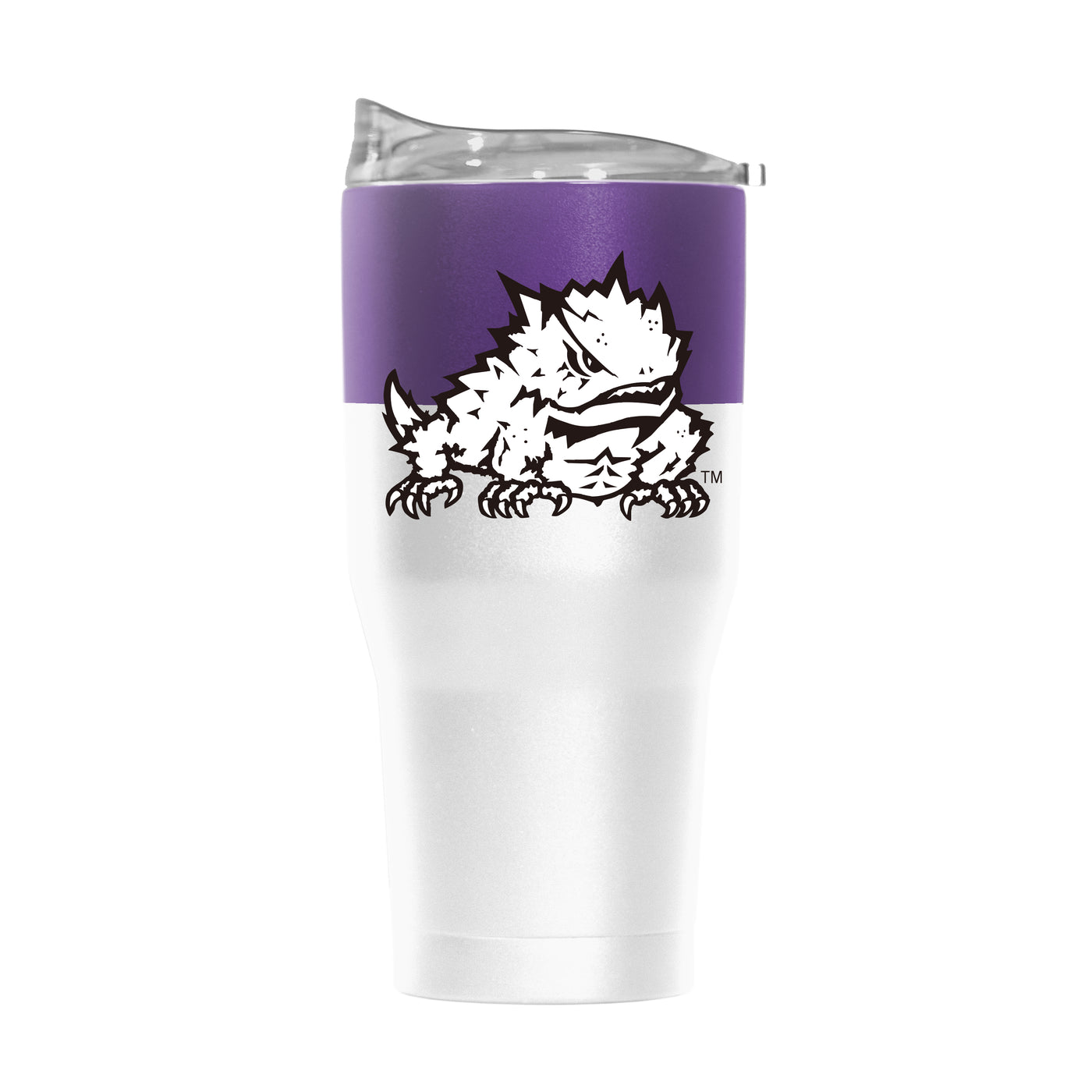 TCU 30oz Colorblock White Powder Coat Tumbler